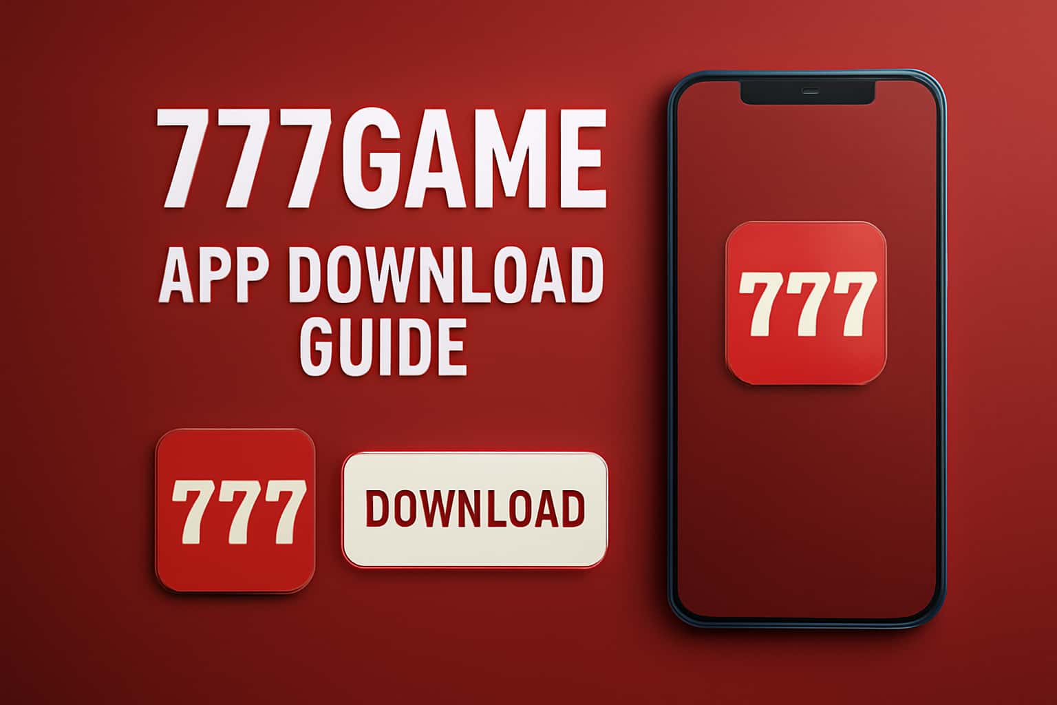 An informative scene depicting the 777game App Download Guide.