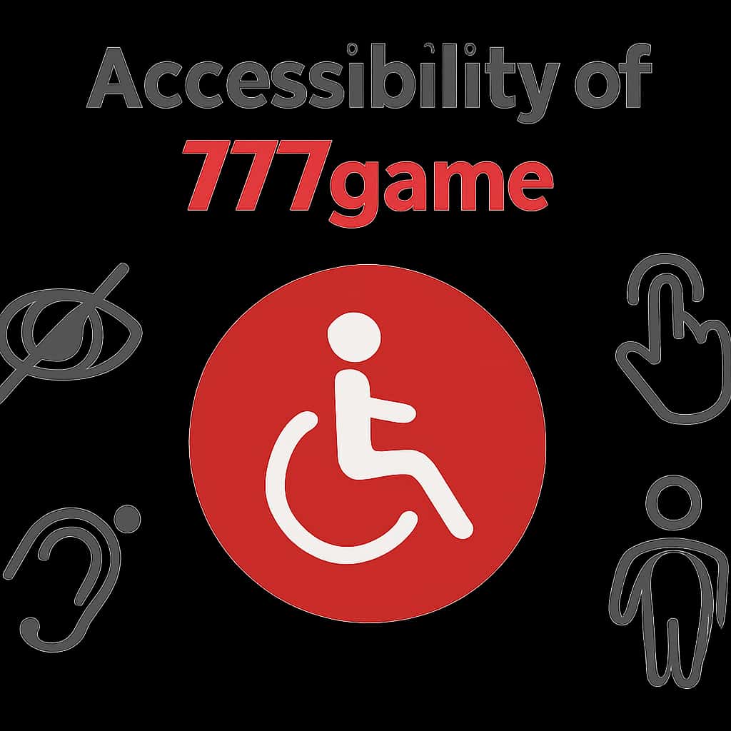 An instructional diagram illustrating accessibility settings in 777game.