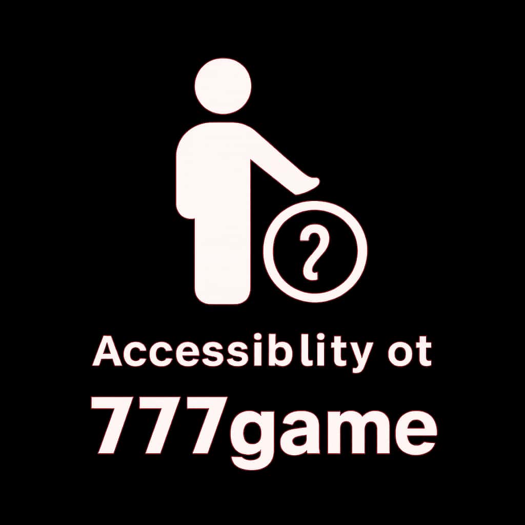An icon depicting accessibility features of 777game with a modern design.