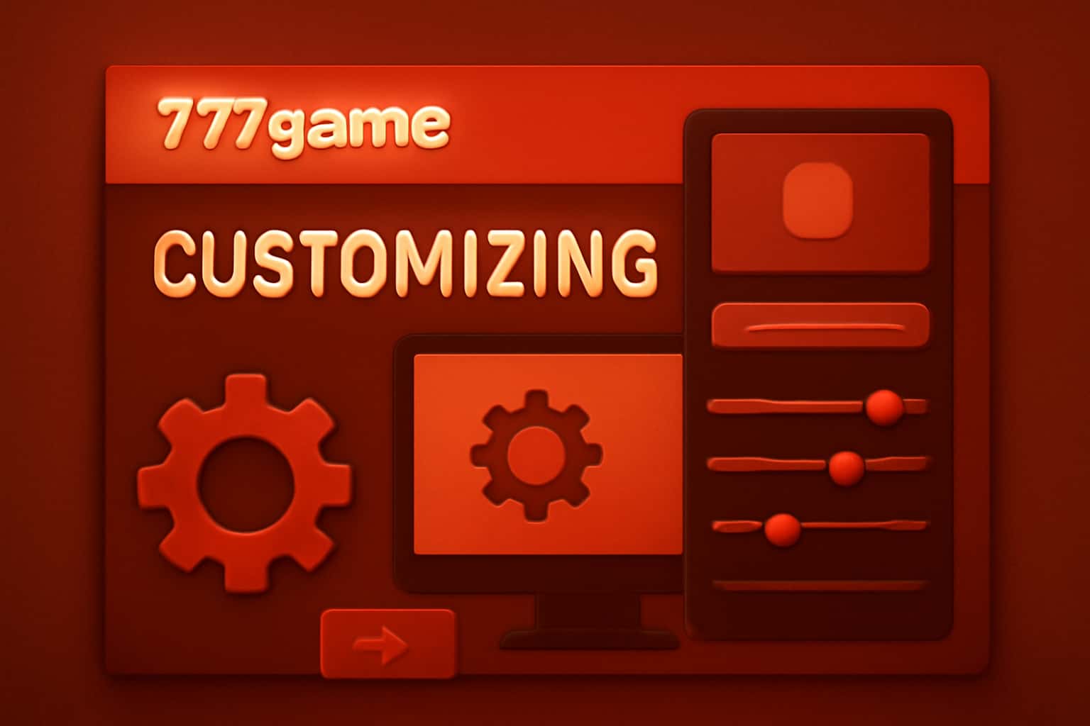 Informative visualization on customizing the 777game platform.