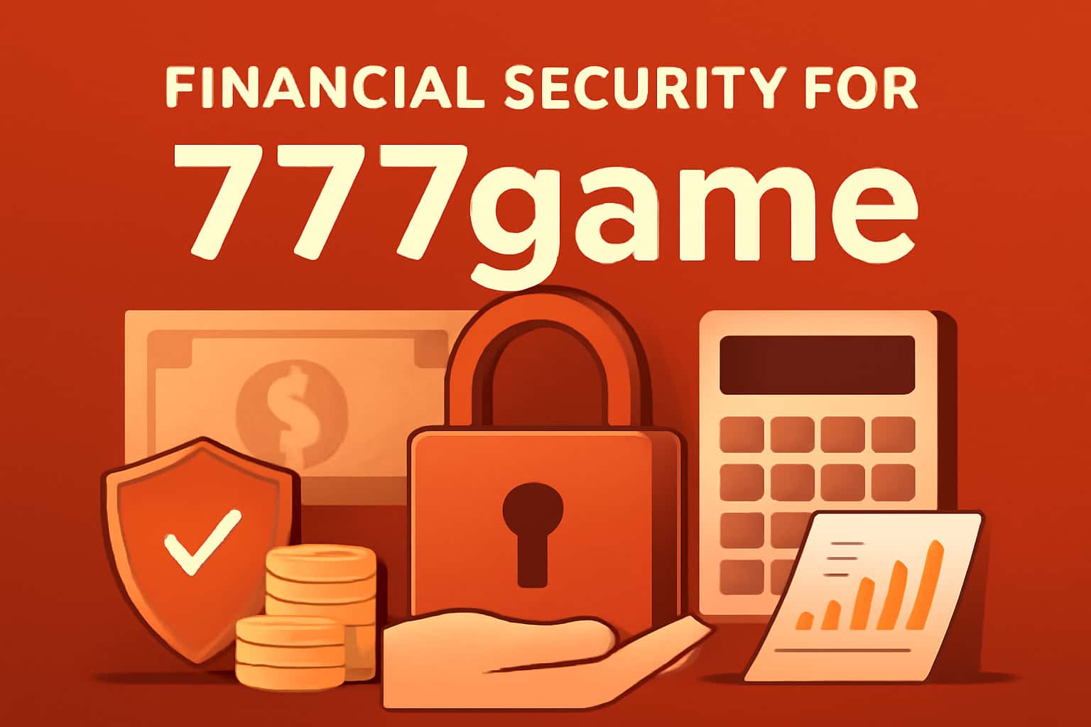 An informative graphic representing financial security measures for the 777game platform.